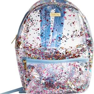 Packed party light blue backpack used
